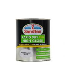 Sandtex Rapid Dry Gloss 750ml Brilliant White