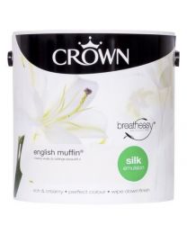 Crown Breatheasy Emulsion Paint - Silk - English Muffin - 2.5L