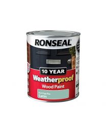 Ronseal WPDES750 750 ml 10 Year Weatherproof Exterior Satin Finish Wood Paint - Blue