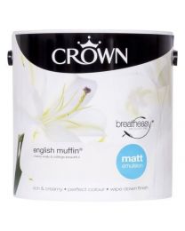 Crown Breatheasy Emulsion Paint - Matt - English Muffin - 2.5L
