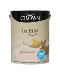 Crown Breatheasy Paint - Toasted Almond (Beige) - Matt Emulsion - 5L
