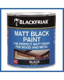 Blackfriar BF0520001D1 Matt Black Paint for Interior Wood & Metal, 1 Litre
