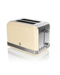 Swan ST19010CN 2-Slice Retro Toaster, 815 W, Cream