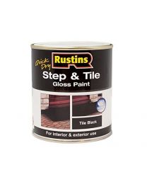 Rustins STBLW1000 1 Litre Quick Dry Step and Tile - Black