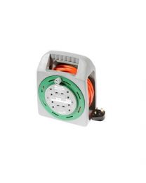 SMJ E42010 4-Socket 20m 10A Home and Garden Easi-Reel with Orange Cable