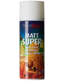Plasti-kote 3100SE 400ml Super Matt Spray Paint - White