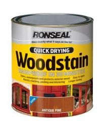 Ronseal 30138 750ml Quick Drying Wood Stain - Gloss Antique Pine