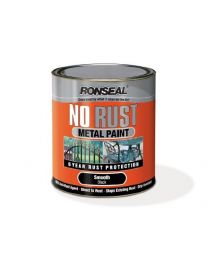 Ronseal NRSMBL250 250ml No Rust Metal Paint - Smooth Black