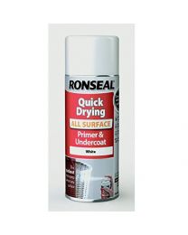 Ronseal RSLASPA400 One Coat All Surface Primer and Undercoat Aerosol, White, 400 ml