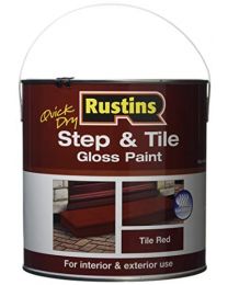 Rustins STRDW2500 2.5 Litre Quick Dry Step and Tile - Red