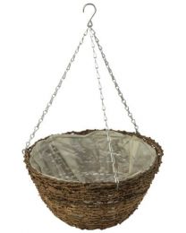 Apollo 16-inch Rattan Hanging Basket
