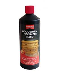Rentokil PWT100 Woodworm Treatment Fluid, Black, 1 Litre