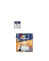 Dulux Quick Dry Gloss Paint, 750 ml (White) with Easycare Washable and Tough Matt (Nutmeg White)