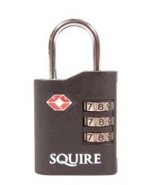 Henry Squire & Sons HSQTSACOMB35 35 mm TSA Approved Re-Codable Combination Padlock - Black