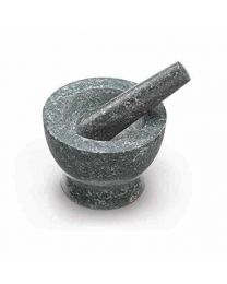 Jamie Oliver Cookware Range Pestle and Mortar, Natural Granite/Dark Grey, 14 cm