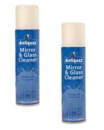 2 x Cans Of Antiquax - Mirror & Glass Cleaner Spray- 250ML