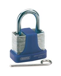 Draper 42mm Laminated Steel Padlock with 3 Number Combination and Hardened Steel Shackle