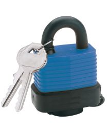 Draper 45mm Laminated Steel Padlock and 2 Keys with Hardened Steel Shackle and Bumper