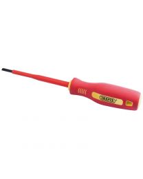 Draper 4mm x 100mm Fully Insulated Plain Slot Screwdriver. (Sold Loose)