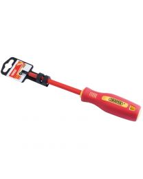 Draper 5.5mm x 125mm Fully Insulated Plain Slot Screwdriver. (Display Packed)