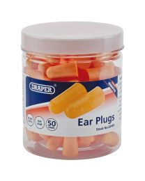 Draper 50 Pairs of Ear Plugs in Plastic Jar