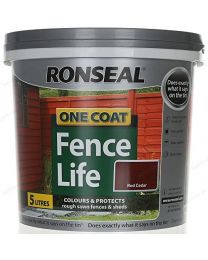 Ronseal RSLOCFLCE5L One Coat Fence Life, Red Cedar, 5 Litre