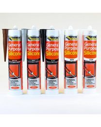 Everbuild General Purpose Silicone - Clear - 6 Pack