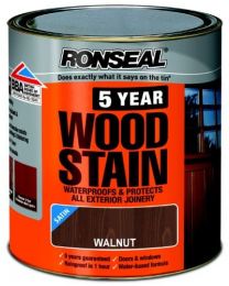 Ronseal 5YWSW25L 2.5L 5 Year Woodstain - Walnut