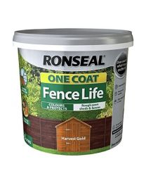 Ronseal RSLOCFLHG5L One Coat Fence Life, Gold, 5 Litre
