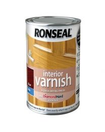 Ronseal RSLIVSTE750 750ml Quick Dry Satin Interior Varnish - Teak