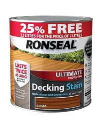 Ronseal RSLUDSCE2LAV Ultimate Decking Stain, Cedar, 2.5 Litre