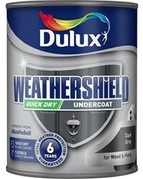 Dulux Weather Shield Quick Dry Undercoat Paint, 750 ml - Dark Grey