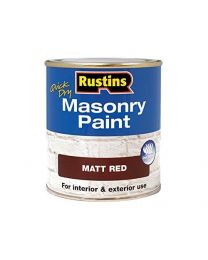Rustins MASPR500 500 ml Masonry Paint - Red