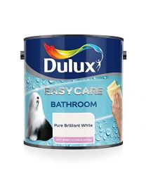 Dulux Easycare Bathroom Plus Soft Sheen Paint, Pure Brilliant White, 2.5 Litre