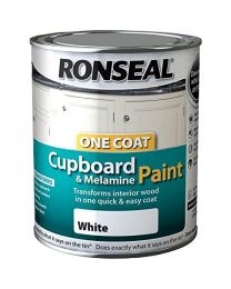 Ronseal OCCMPW750, One Coat Cupboard Melamine and MDF, 750 ml, White