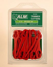 20 x ALM Plastic Trimmer Blades BQ026 (Red) Suitable for Einhell CMI MacAllister Bosch GÇ¬de