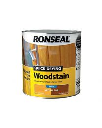 Ronseal QDWSNP25L 2.5 Litre Satin Finish Quick Dry Woodstain - Natural Pine