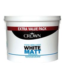 Crown Matt Emulsion Paint 7.5L Pure Brilliant White