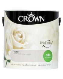 Crown Breatheasy Emulsion Paint - Silk - Hare - 2.5L