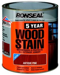 Ronseal 5YWAP750 750ml 5 Year Woodstain - Antique Pine