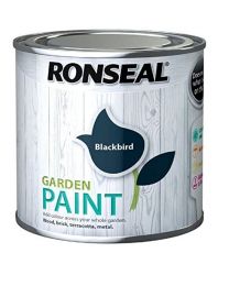 Ronseal RSLGPBLKB750 750 ml Garden Paint - Black Bird
