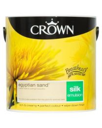 Crown Breatheasy Emulsion Paint - Silk - Egyptian Sand - 2.5L