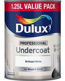 Dulux Professional Undercoat Paint, 1.25 L - Pure Brilliant White