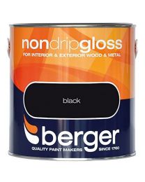 Berger Non Drip Gloss Black Paint- 2.5L Litres