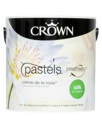 Crown Breatheasy Emulsion Paint - Silk - CrÃ‡Ã¹me de la rose - 2.5L