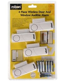 Rolson 66845 Wireless Door and Window Audible Alarm - 4 Pieces
