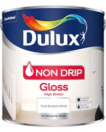 Dulux Non Drip Gloss Paint, 2.5 L - Pure Brilliant White