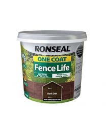 Ronseal RSLOCFLDO5L One Coat Fence Life, Dark Oak, 5 Litre