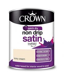 Crown Breatheasy Satin Non Drip Ivory Cream 750ml