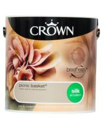 Crown Breatheasy Emulsion Paint - Silk - Picnic Basket - 2.5L